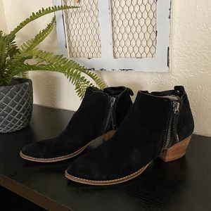Dolce Vita black suede ankle booties